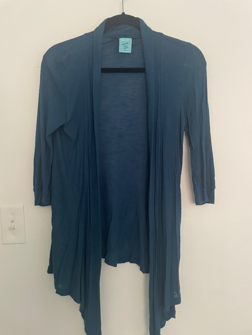 h.i.p. Teal Open-Front Women's Cardigan